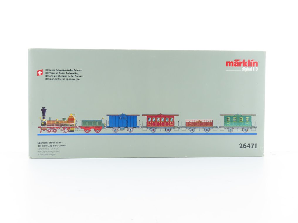 Märklin H0 - 26741 - Treinset (1) - 5-delige "Spanisch-Brotli-Bahn" set met stoomlok "Limmat" en personenrijtuigen, Digitaal - S.N.B. #3.1