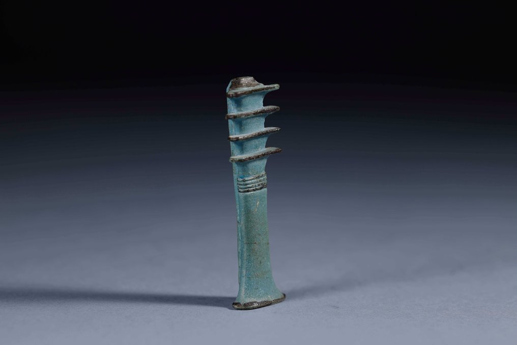 Antigo Egito, Pré-dinástico Amuleto Djet Pilar - 8.2 cm #2.1