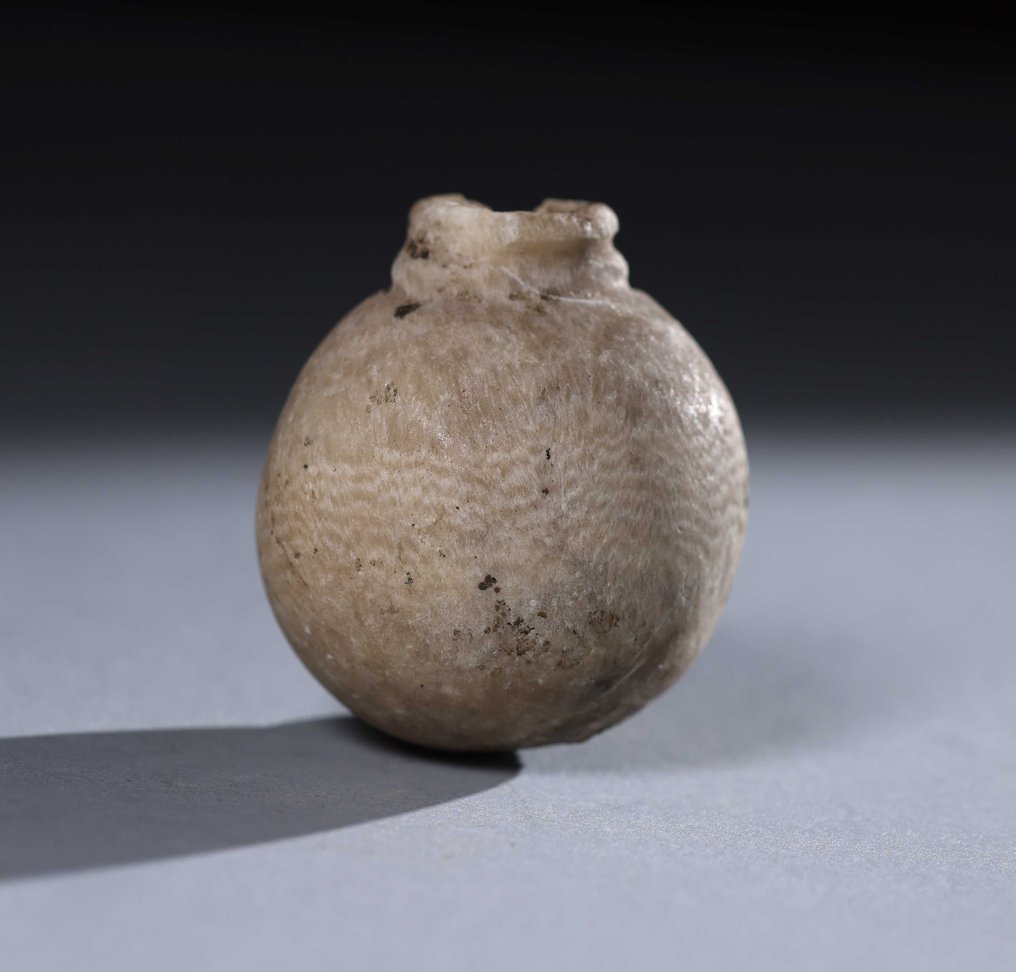 Oldtidens Egypt Vase i egyptisk alabast - 4.5 cm #3.1