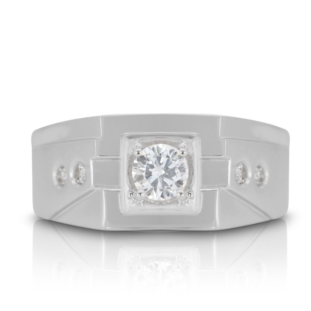 0.30  carat of Natural Diamond - 18 karat Hvitt gull - Ring - 0.30 ct Diamant #1.1