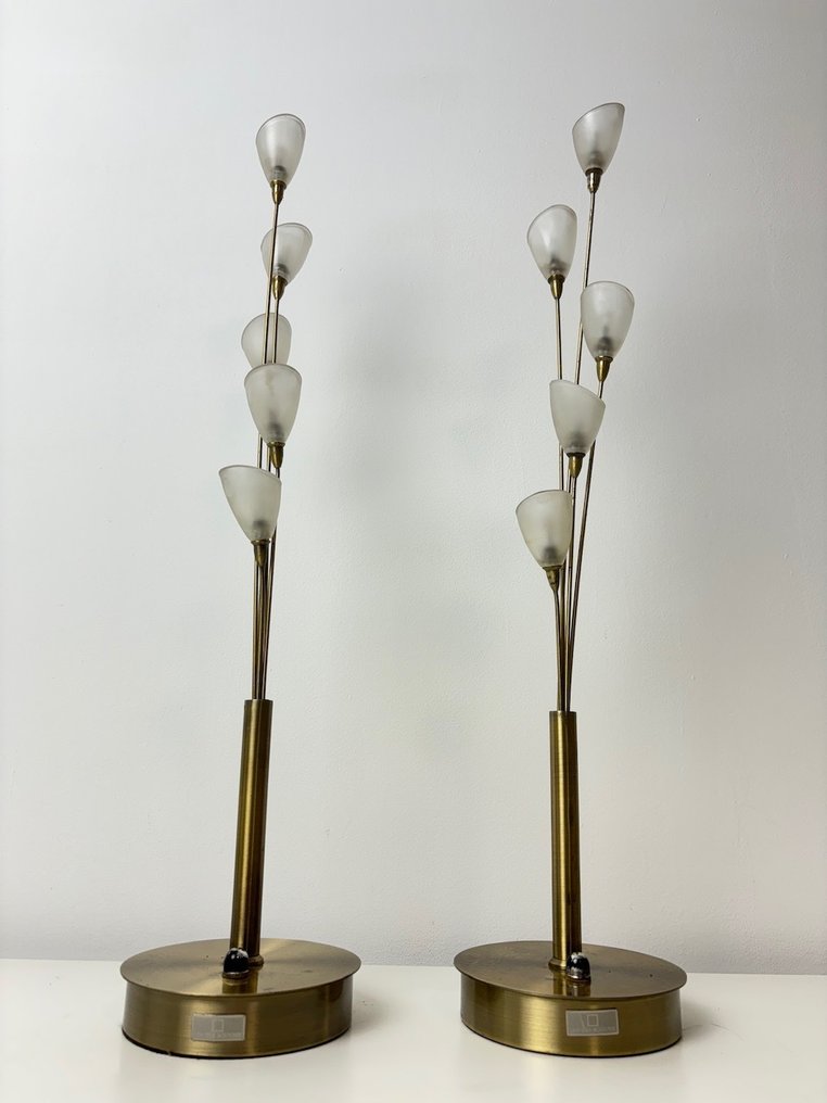 Tafellamp - "Tulpenlamp" Jan des Bouvrie voor Boxford Holland - Staal #2.1