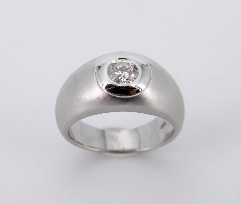Ring - 18 kraat Hvidguld Diamant  (Natur) #2.1