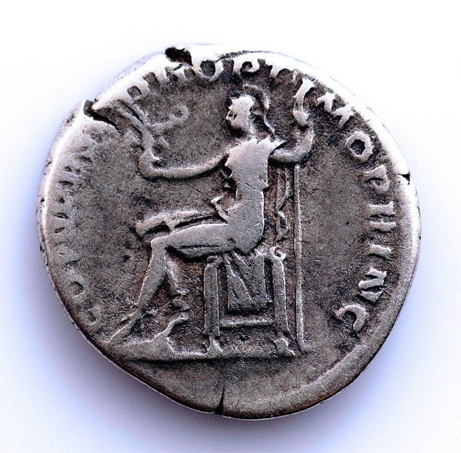 Império Romano. Trajano (98-117 d.C.). Denarius Roma, 108-109 d.C.  - Roma sentada a izquierda #1.2