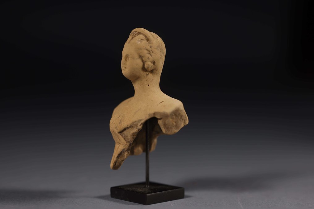 Oldtidens Hellas, mykensk Terrakotta Kvinnelig byste - 8 cm #3.1