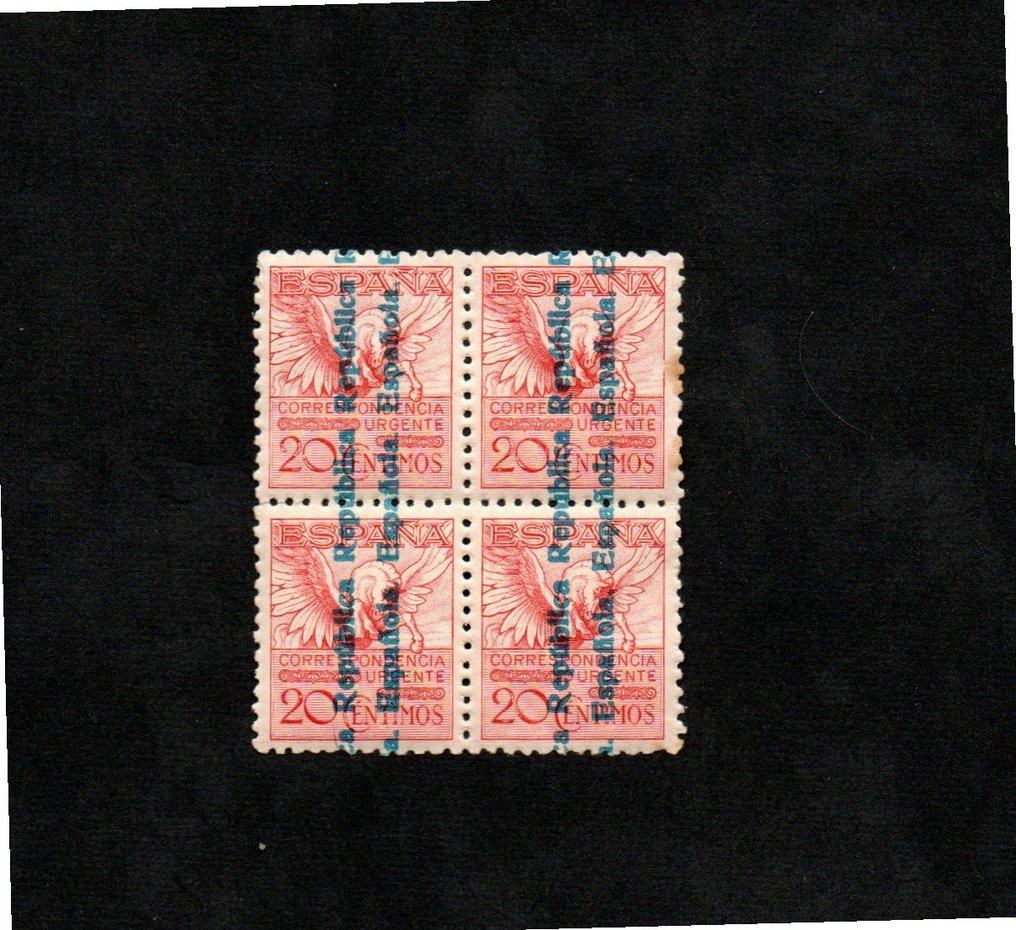 Spain 1931 - Alfonso XIII enabled. Complete series in block of 4. - Edifil 593/603 #2.1