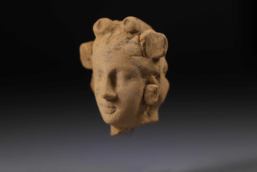 Muinainen Kreikka Terrakotta naisen pää - 6 cm #2.1