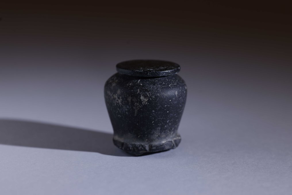 Égypte ancienne Vase Khôl avec son couvercle - 3.7 cm #2.1
