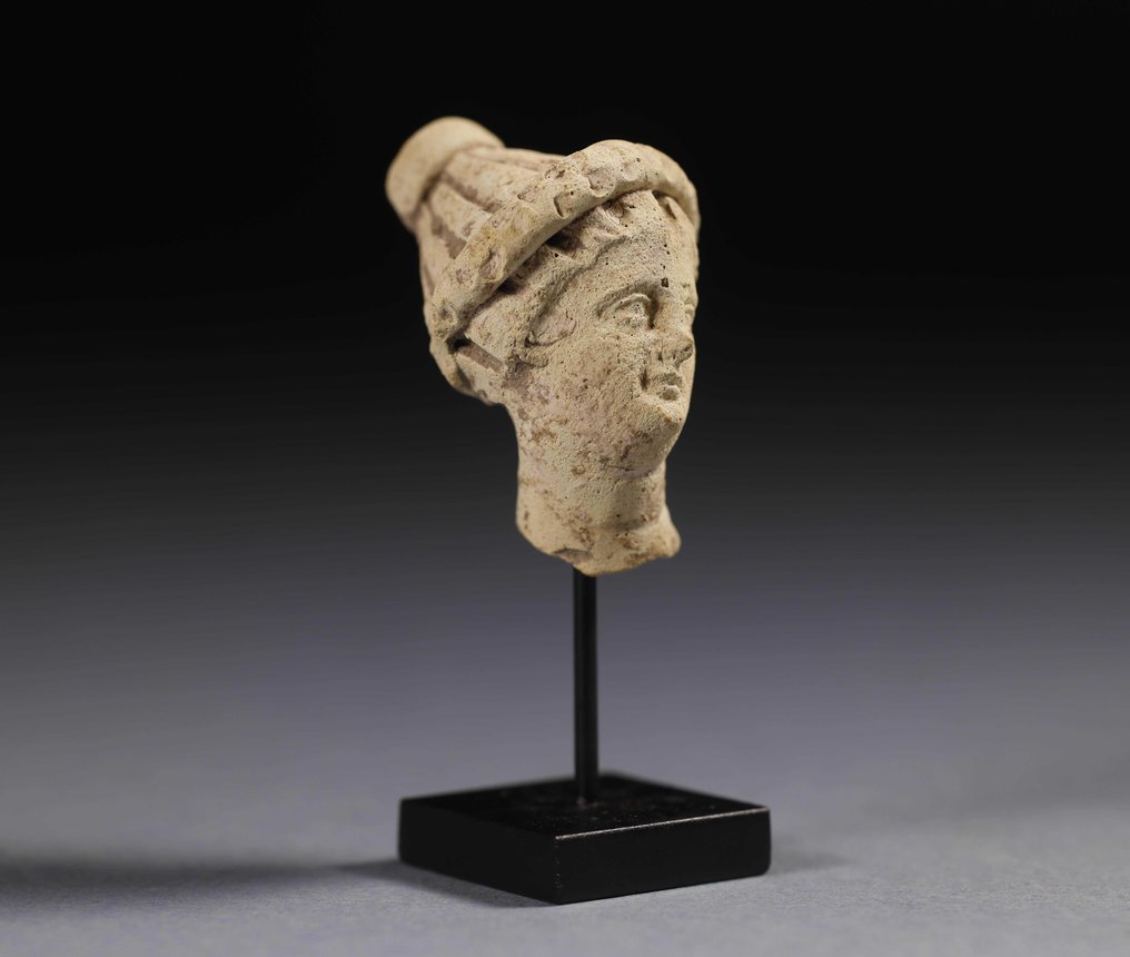古希腊 Terracotta 女头女头 - 4.5 cm #3.1