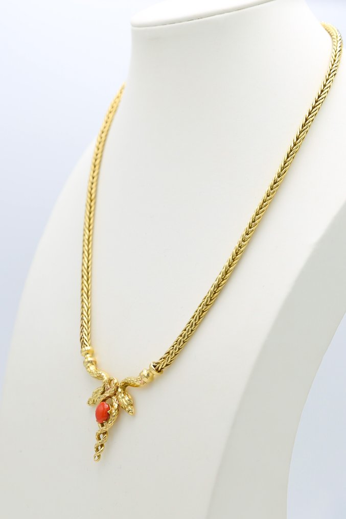 Collier - 18 carats Or jaune Corail #2.1