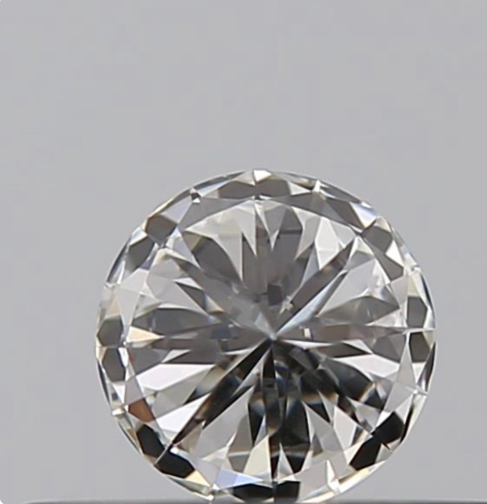钻石 - 0.19 ct - 圆形, 明亮型 - I - 无瑕疵的, Ex Ex Ex #2.1
