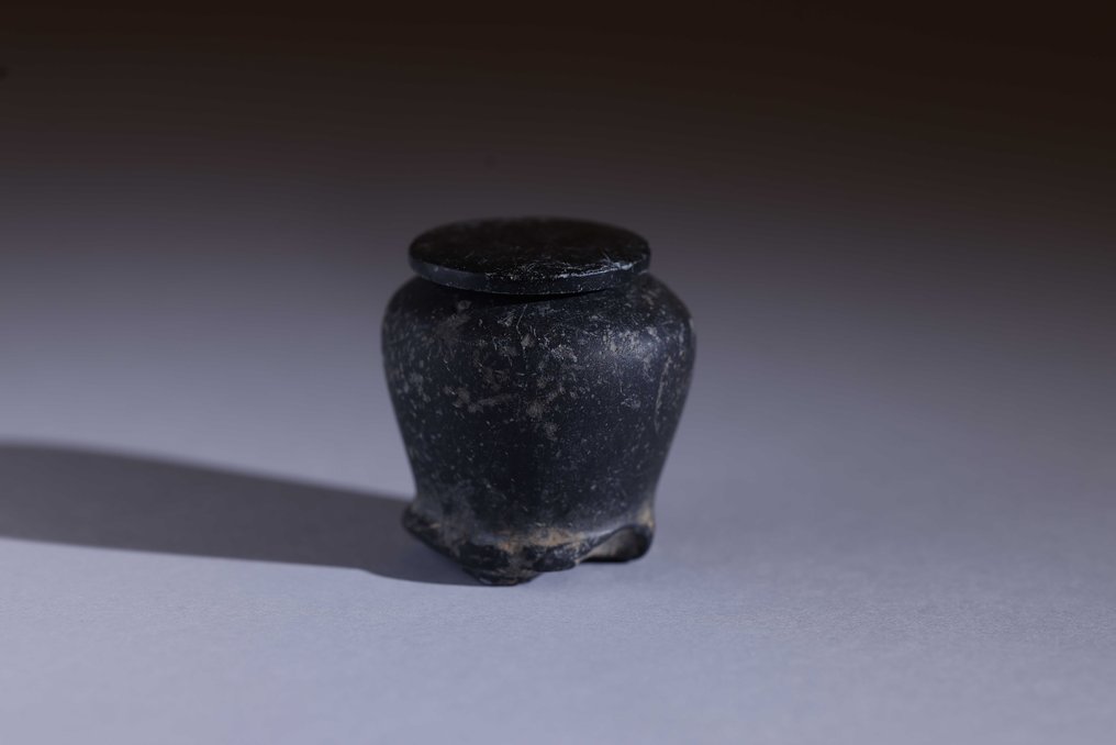 Ancient Egyptian Khôl vase with his lid - 3.7 cm #2.2