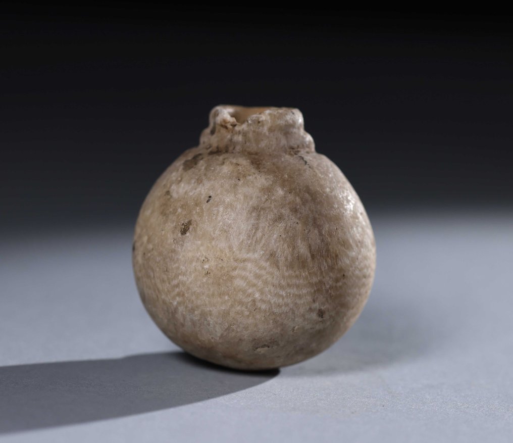 Oldtidens Egypten Egyptisk alabast vase - 4.5 cm #3.2