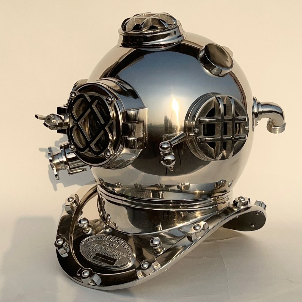 Duikhelm - XXL Nautische Duikhelm Mark V Morse Diving Equipment Co Inc - Staal, chrome nikkel #1.0