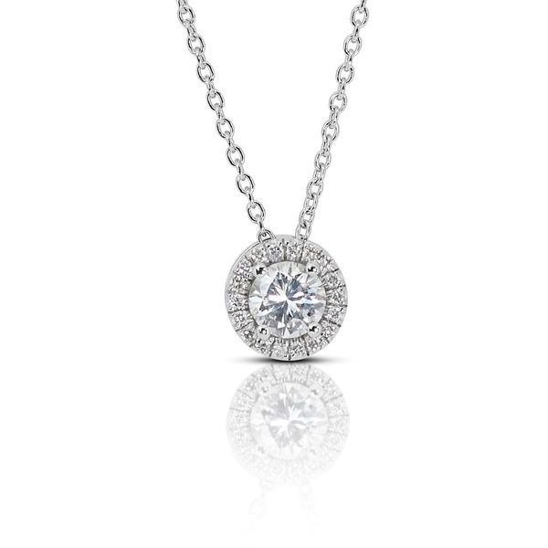 - 1.10 Total Carat Weight - - Necklace - 18 kt. White gold -  1.10 tw. Diamond  (Natural) - Diamond  #1.1