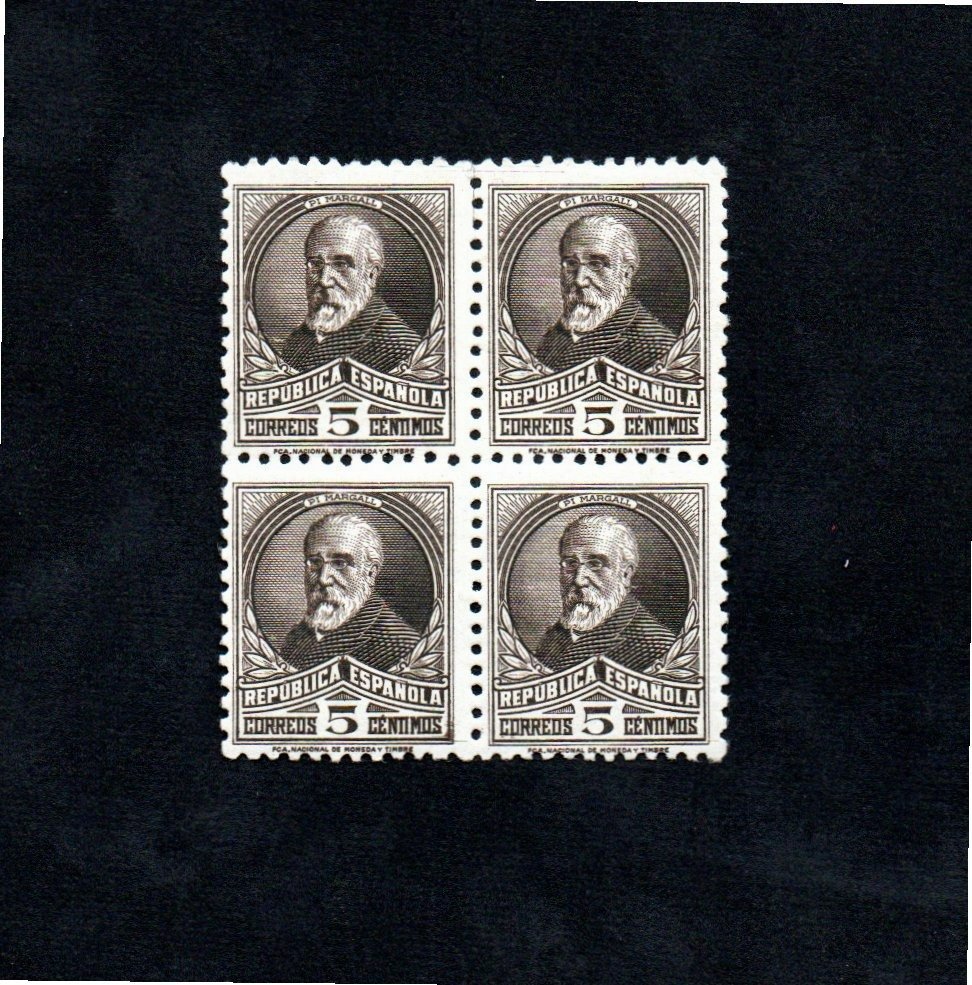 Spain 1931 - Characters of the Republic. Complete series in blocks of 4. Good centering. Spectacular series. - Edifil 655/661 #2.1