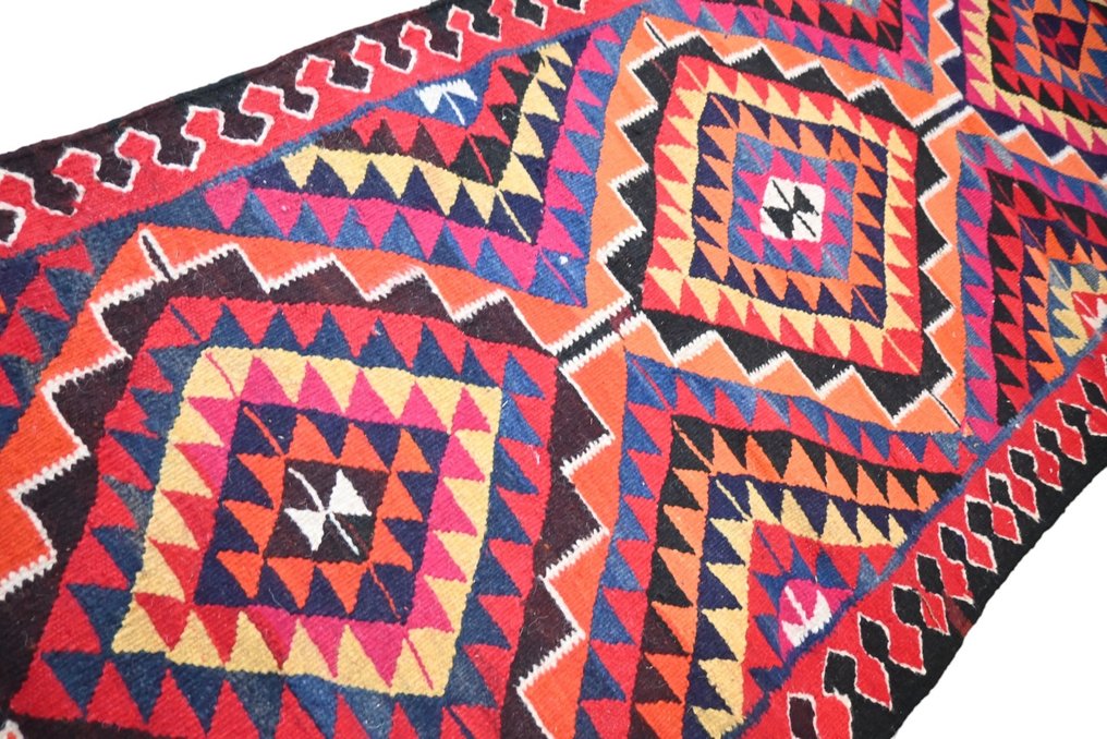 Kolorowy Kurdi - Długi wąski dywan - 304 cm - 100 cm #3.1