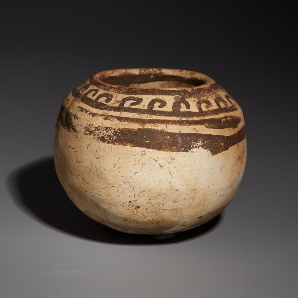 Guanacaste - Nicoya， 哥斯大黎加 Terracotta 球形容器。 C。西元 900 - 1100 年。 7.5 m D。西班牙進口許可證。  (沒有保留價) #1.2