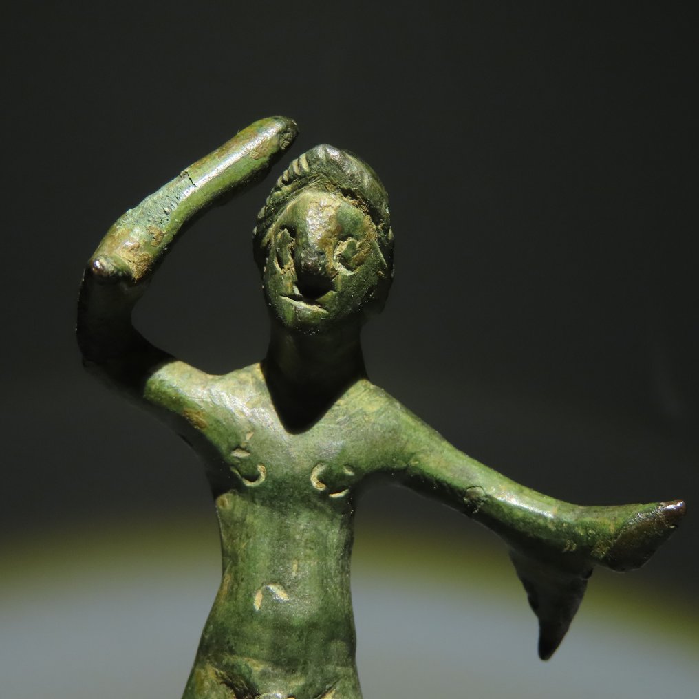 Etruskiska Brons Herakles figur. 600-talet f.Kr. 7 cm H. #1.1