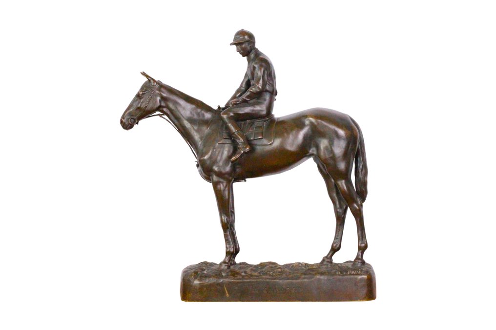 René Paris (1881-1970) - Skulptur, 'La Camargo' - 36 cm - Patineret bronse #1.1