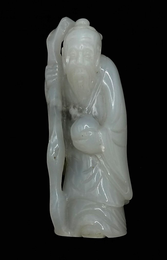 Sage and boys group (2/two items) - Hartstein, vermutlich Jade - China #3.1