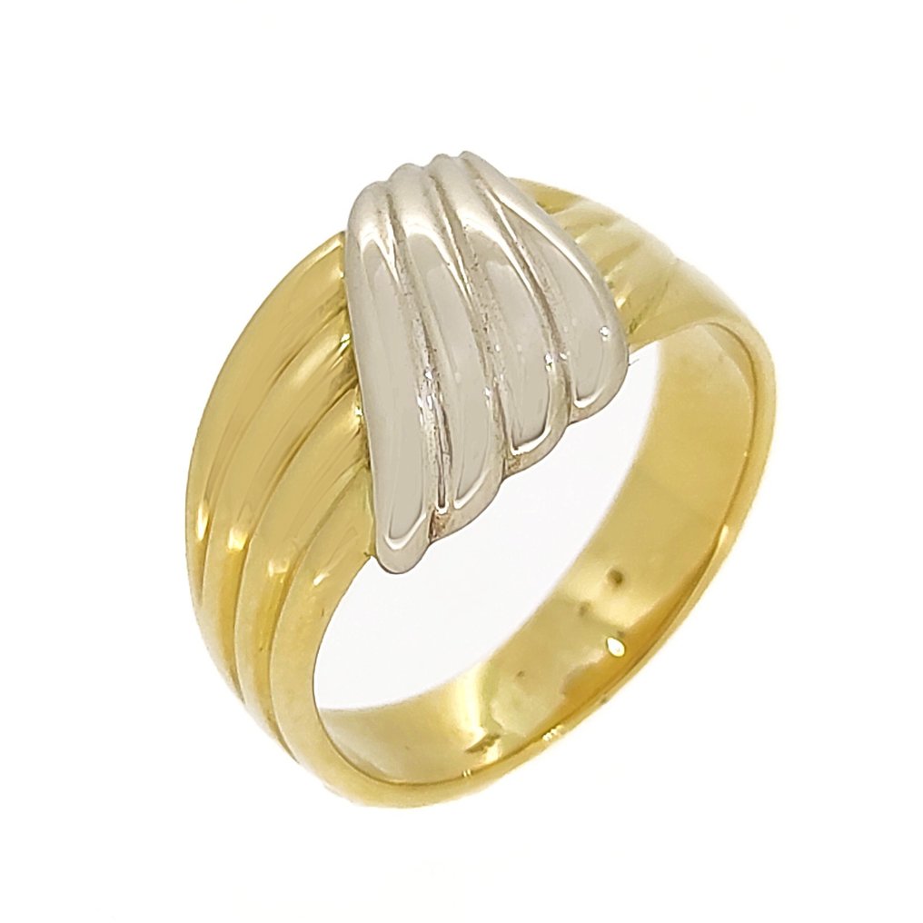 Gyűrű - 18 kt. Fehér arany, Sárga arany  #1.2