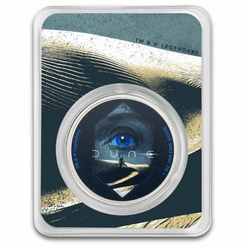 Monde. Silver medal ND Silver Round Dune - Blue Eyes Chani, 1 Oz (.999) in Blister  (Sans Prix de Réserve) #1.2
