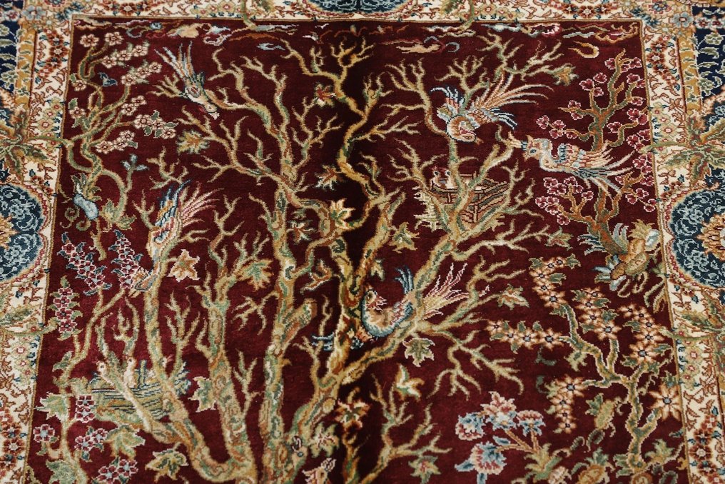 Oryginalny dywanik Hereke Fine China z czystego jedwabiu na jedwabnym nowym dywaniku - Dywan - 124 cm - 79 cm #3.2