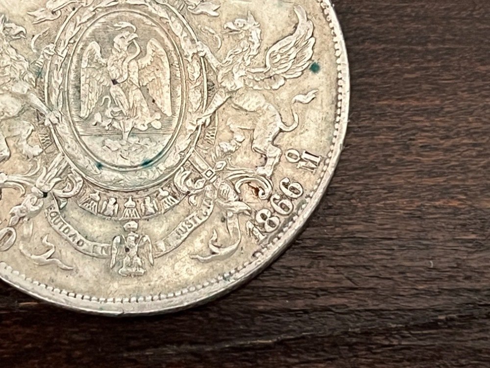 Messico. Maximiliano (1864-1867). 1 Peso 1866 #3.2