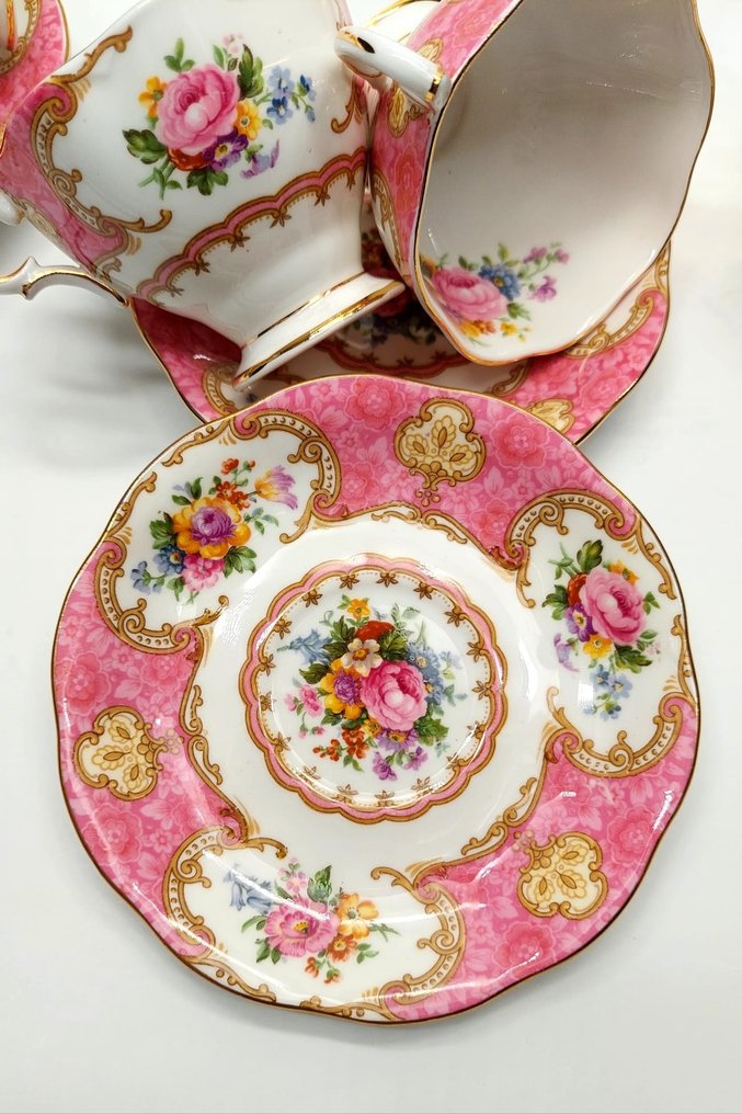 Royal Albert - Bone China England - Coffee set for 12 (27) - Old Country Roses - Enamel, Gold, Porcelain #2.1