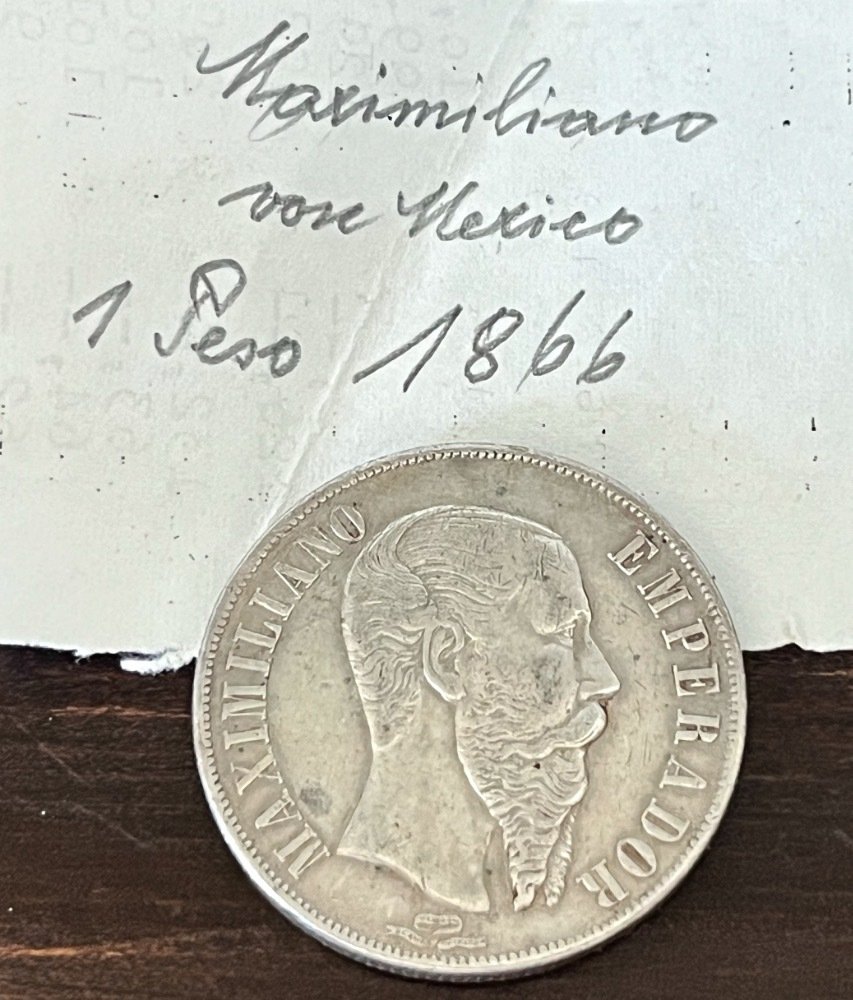Messico. Maximiliano (1864-1867). 1 Peso 1866 #1.1