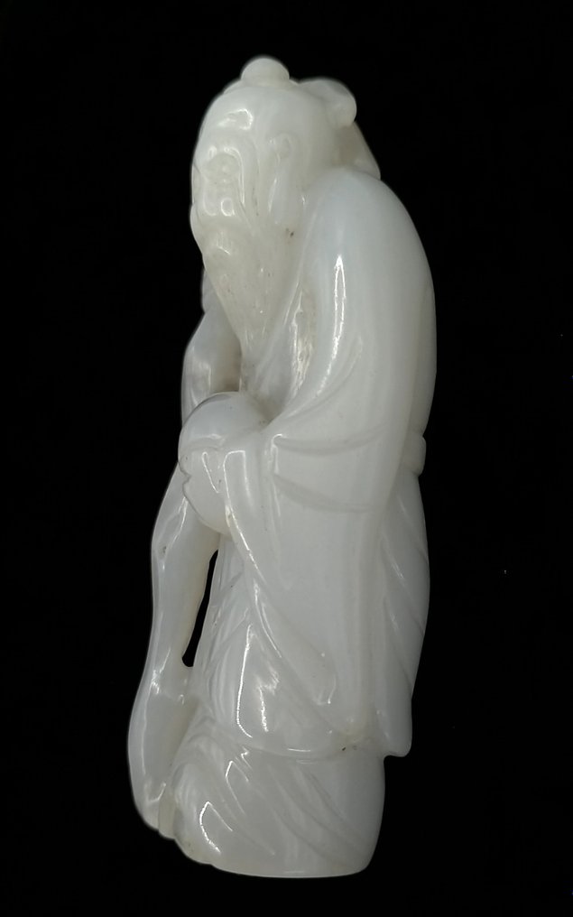 Sage and boys group (2/two items) - Hartstein, vermutlich Jade - China #3.2