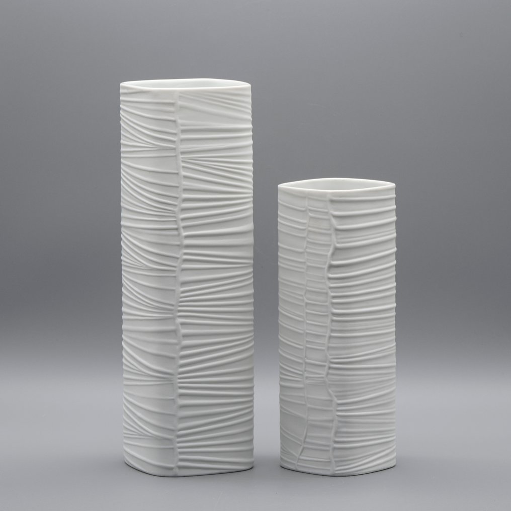 Rosenthal - Werner Schreib - Vase (2) -  Studiolinie  - Porzellan #1.1