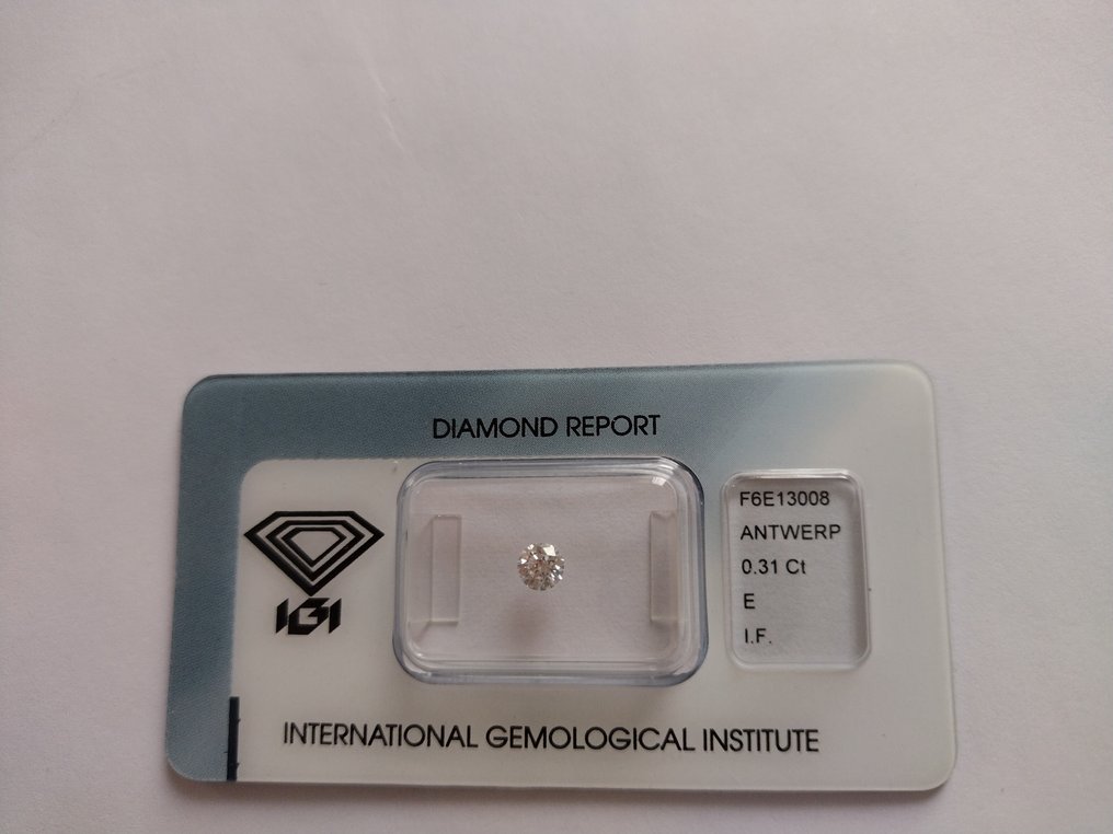1 pcs Diamant - 0.31 ct - Briliant - E - IF (perfect) #2.1