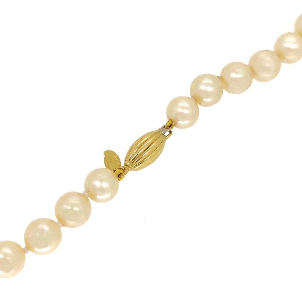 Halskette - 18 kt Gelbgold Perle #1.2