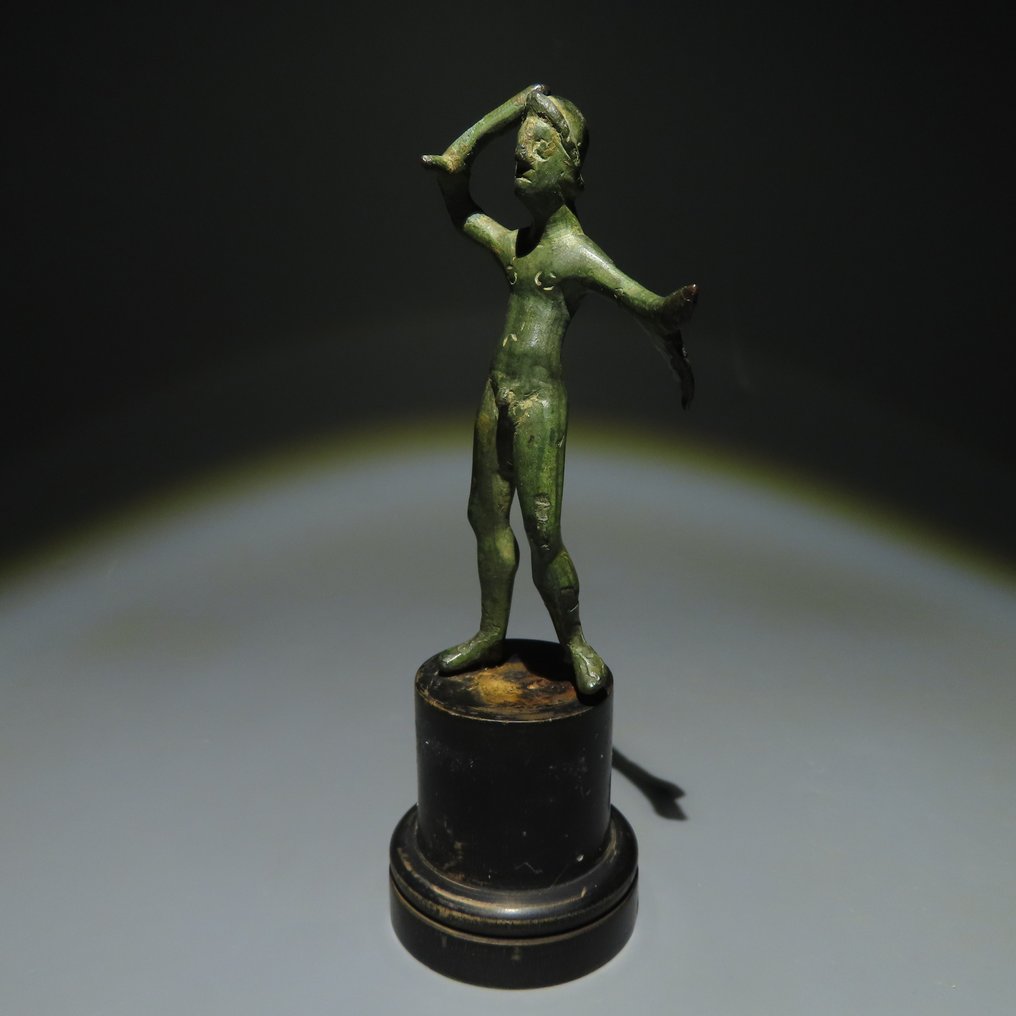 Etrusca Bronze Figura de Hércules. Século VI aC. 7 cm H. #2.1