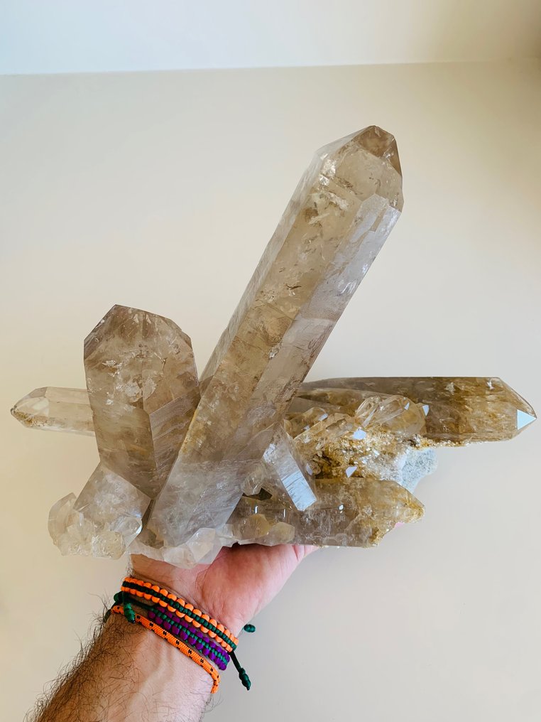 Cuarzo Cristales sobre matriz - Altura: 33 cm - Ancho: 24 cm- 4.05 kg #1.2