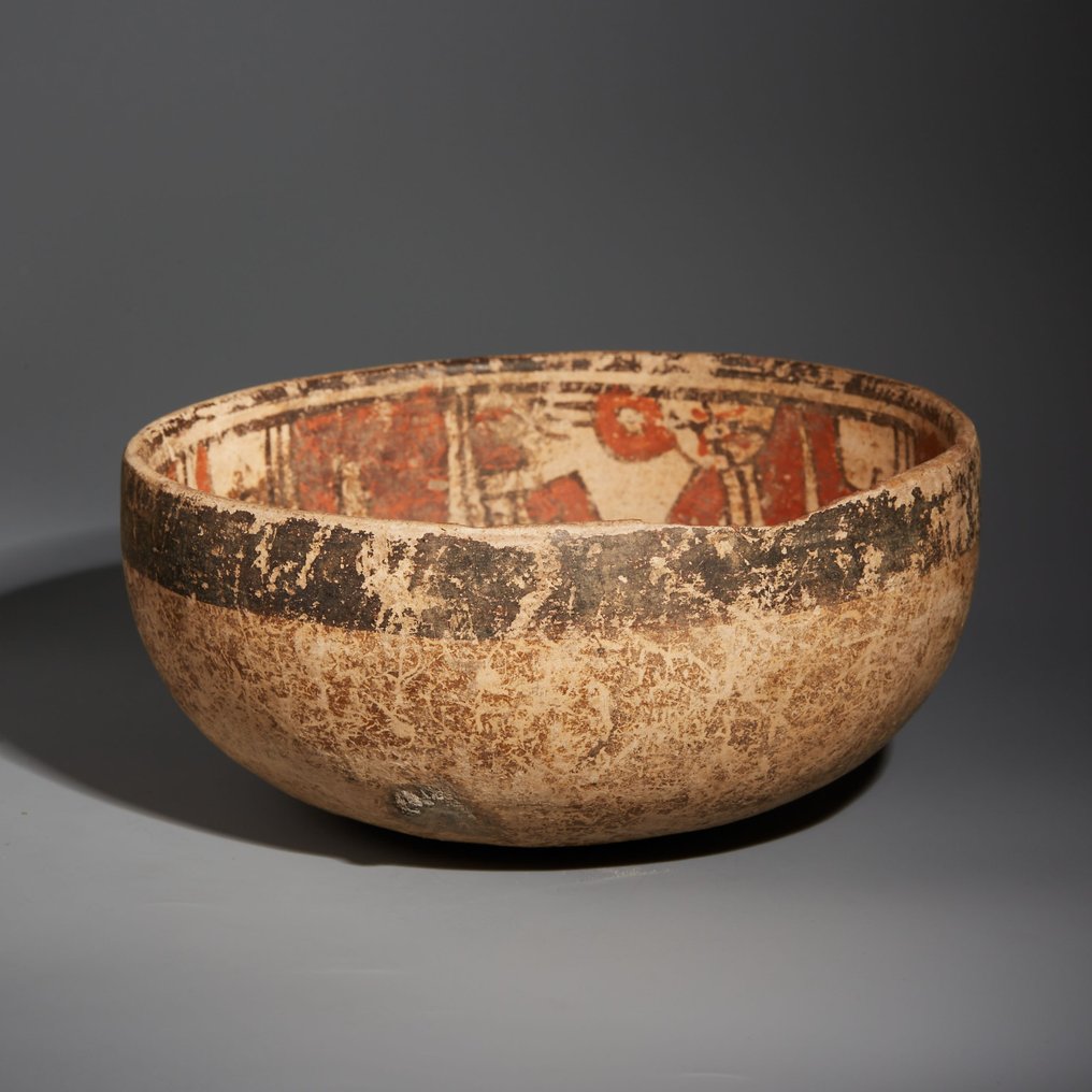 Guanacaste - Nicoya， 哥斯达黎加 Terracotta 球形碗，约公元 900 - 1100 年。直径 15.6 厘米。西班牙进口许可证。 #2.1