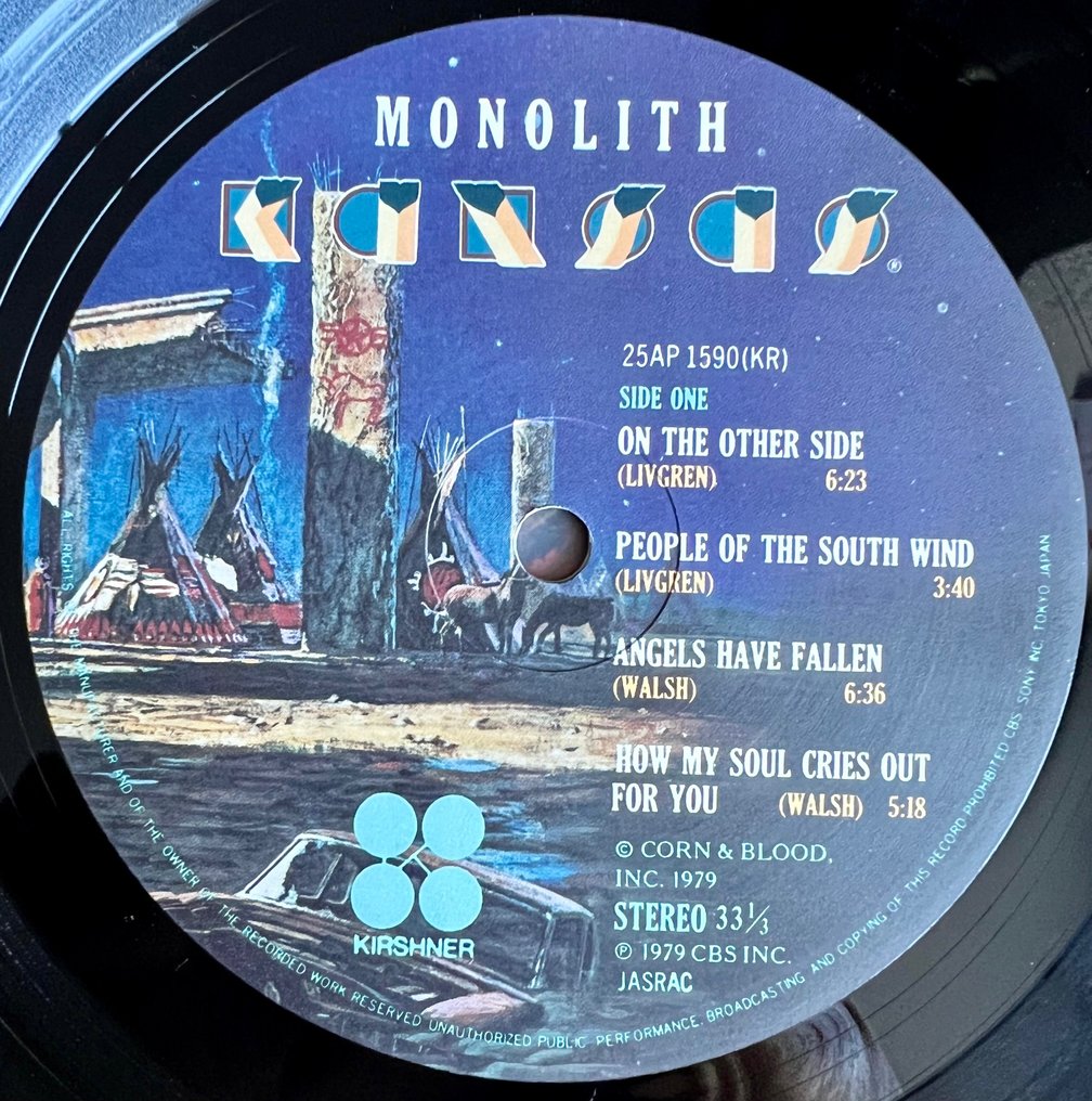 Kansas - Monolith - 1st JAPAN PRESS - PROG ROCK LEGEND - MINT ! - Vinylplate - 1st Pressing, Japansk trykkeri - 1979 #3.1