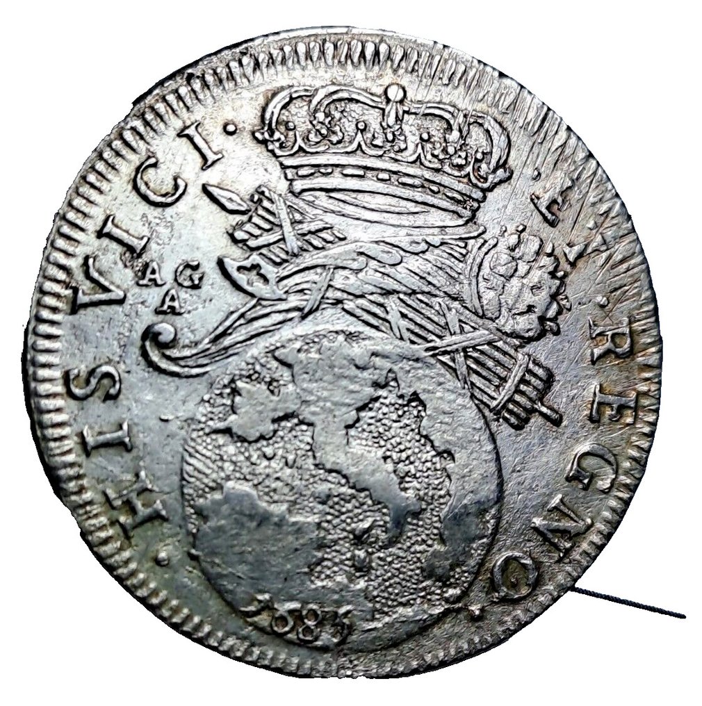 意大利，那不勒斯王國. Carlo II di Spagna (1665-1700). Tari 1685 #2.1