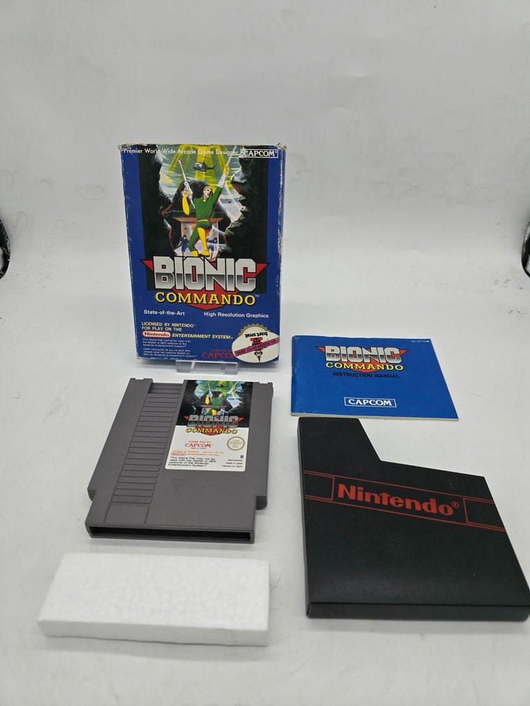 OLD STOCK Classic NES-CM-FRA PAL B Game 1ST Edition BIONIC COMMANDO - Nintendo NES 8BIT EEC Edition - Videospil - I original æske #1.1