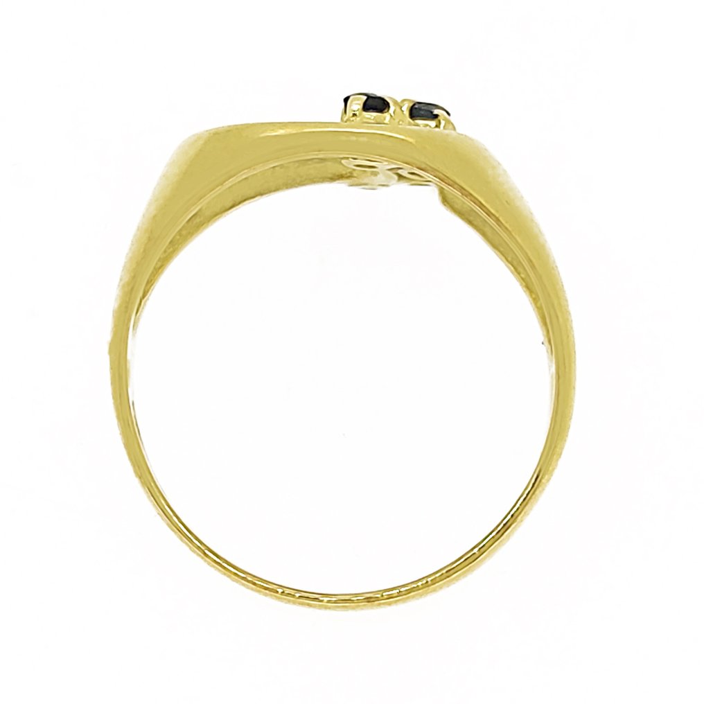 Ring - 18 kt. Yellow gold -  0.08 tw. Sapphire  #2.1