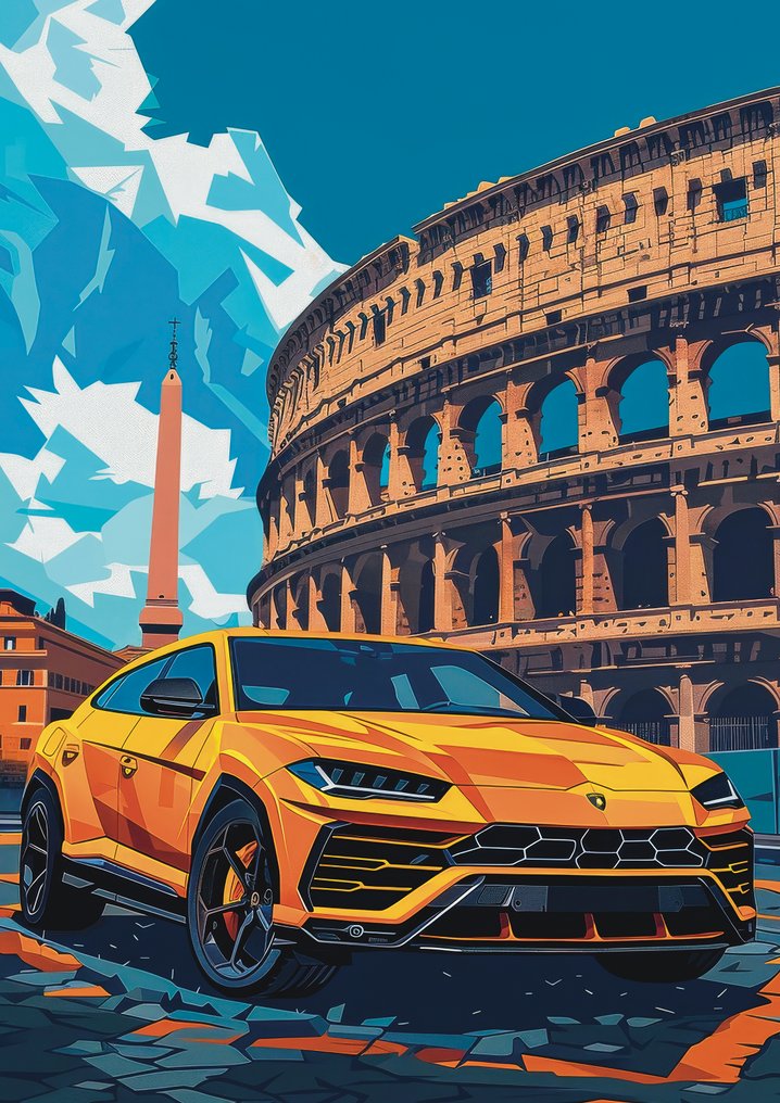 Lamborghini - Lamborghini Urus (2014) Roma City ANDSAL Concept Edition Limited Edition 2/5 w/COA (Only 5 copy - Giclée #1.0