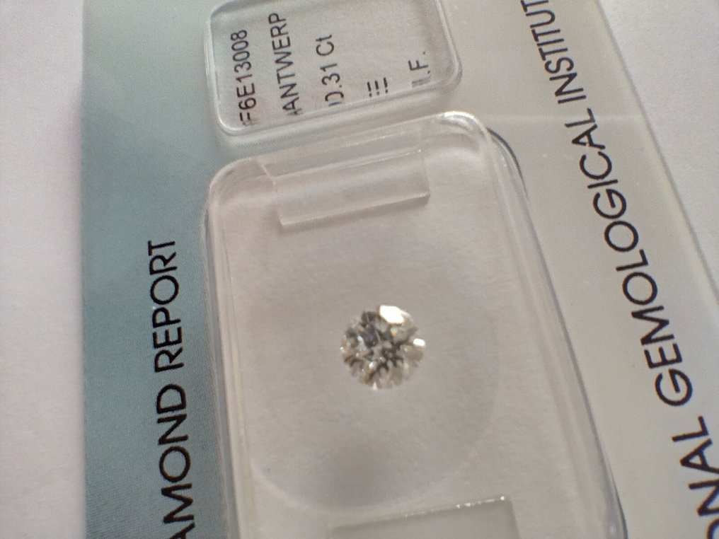 1 pcs Diamant - 0.31 ct - Briliant - E - IF (perfect) #3.3