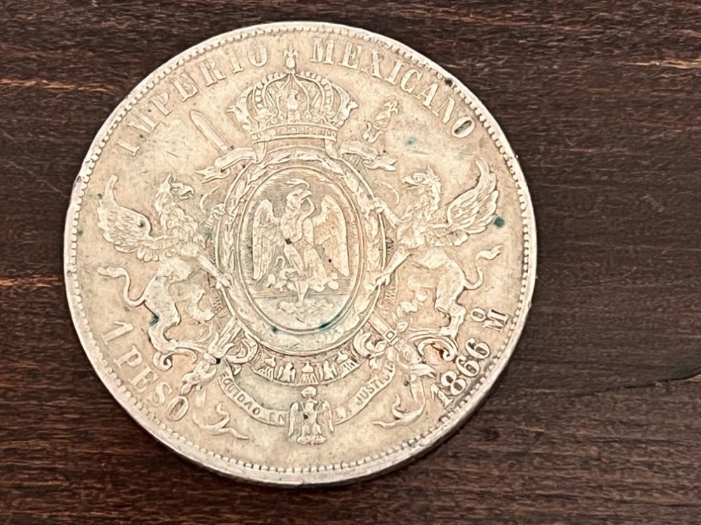 Messico. Maximiliano (1864-1867). 1 Peso 1866 #2.1