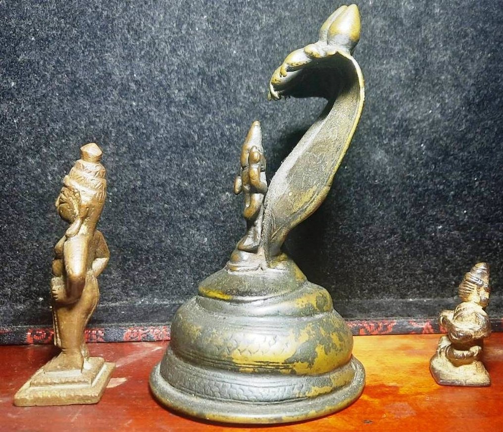 sculptuur, Ancient Indian Metal Work - 12 cm - Brons #2.2