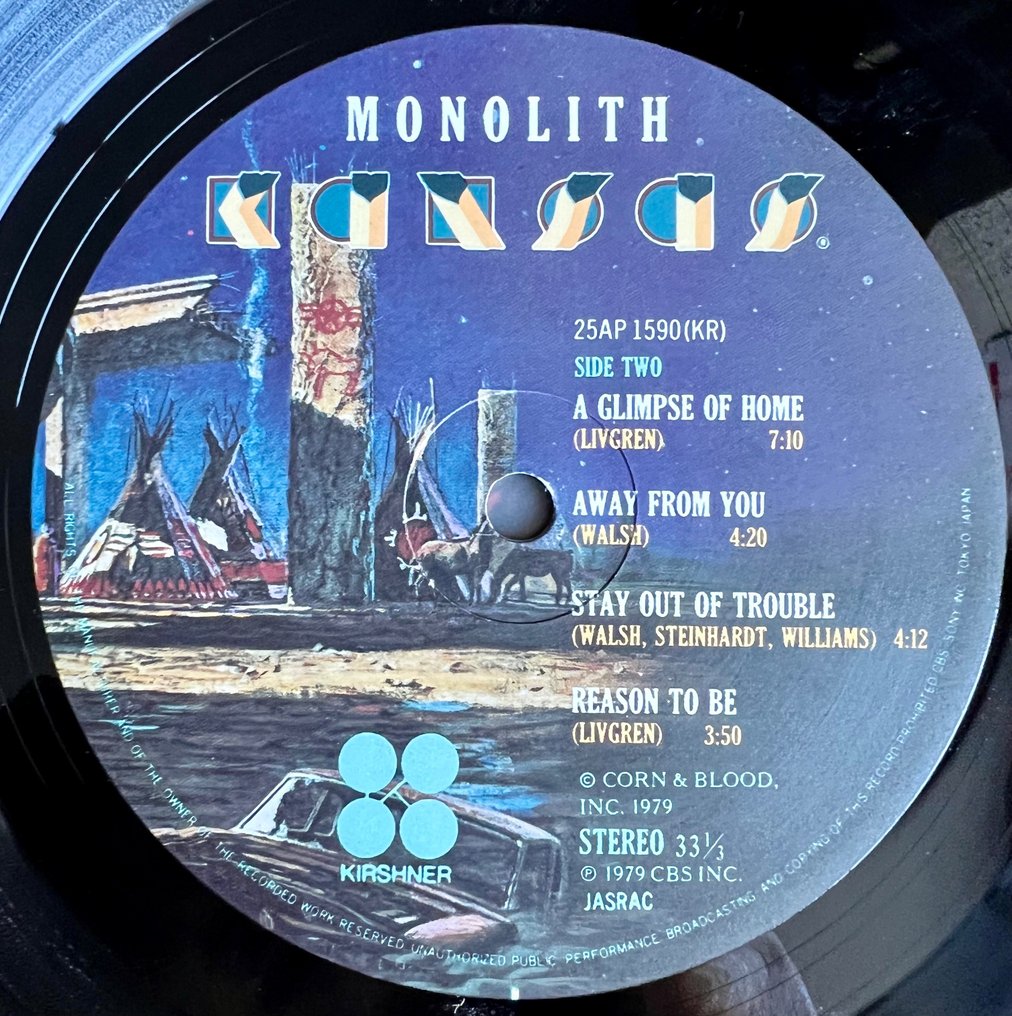 Kansas - Monolith - 1st JAPAN PRESS - PROG ROCK LEGEND - MINT ! - Vinylplate - 1st Pressing, Japansk trykkeri - 1979 #3.2