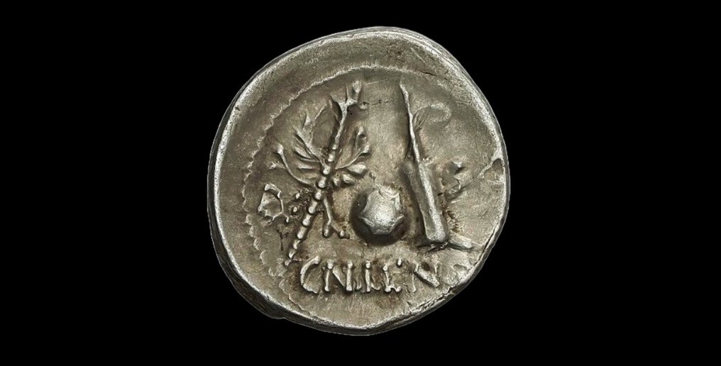 罗马共和国. Cn. Cornelius Lentulus Marcellinus, 76-75 BC. Denarius uncertain mint in Spain #3.1