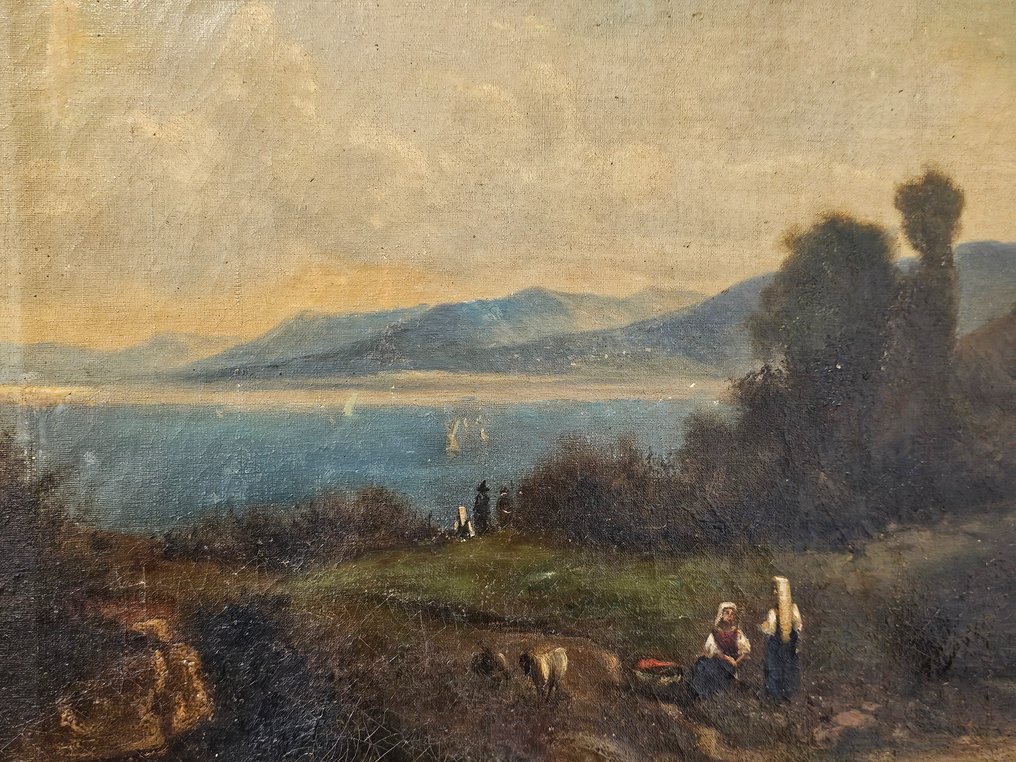 Scuola europea (XIX) - Paesaggio sul lago #2.1