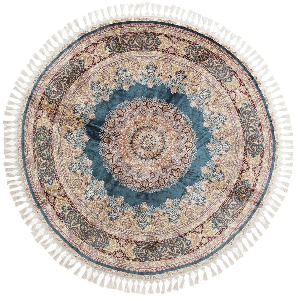 Oryginalny dywanik Hereke Fine China z czystego jedwabiu na jedwabnym nowym dywaniku - Dywan - 158 cm - 156 cm #1.1