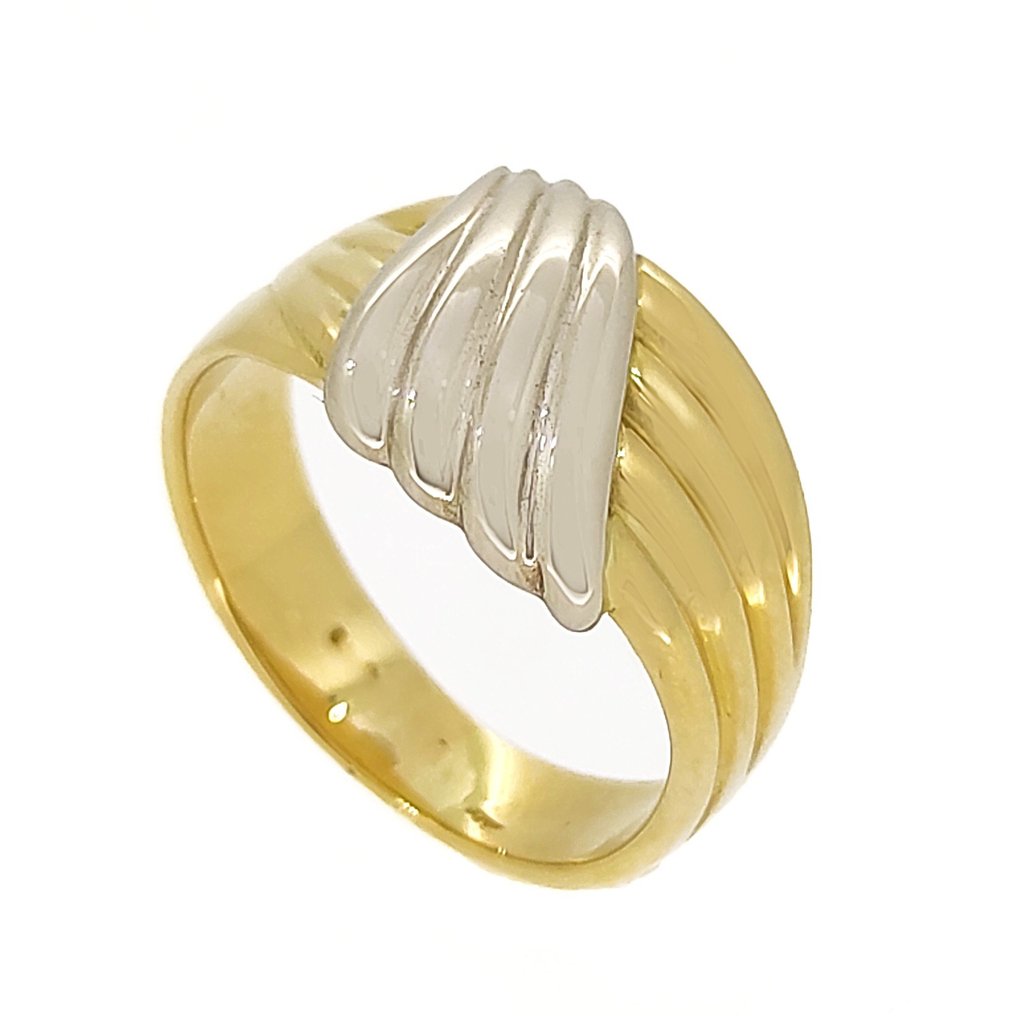 Gyűrű - 18 kt. Fehér arany, Sárga arany  #1.1